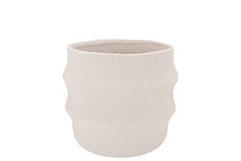 CASCAIS WHITE POT 17X17X15CM
