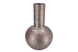 EVORA METALLIC GREY VASE TUBE 30X30X49CM
