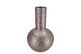 EVORA METALLIC GREY VASE TUBE 25X25X39CM