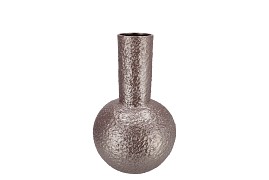 EVORA METALLIC GREY VASE TUBE 15X15X24CM