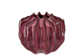 JUNA PURPLE VASE STRUCTURE 19X19X17CM