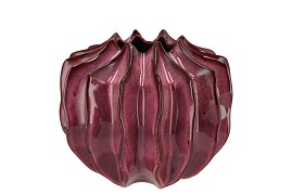 JUNA PURPLE VASE STRUCTURE 23X23X20CM