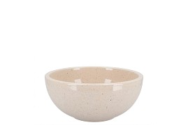 CERAMIC BEIGE STONE BOWL 15X8CM